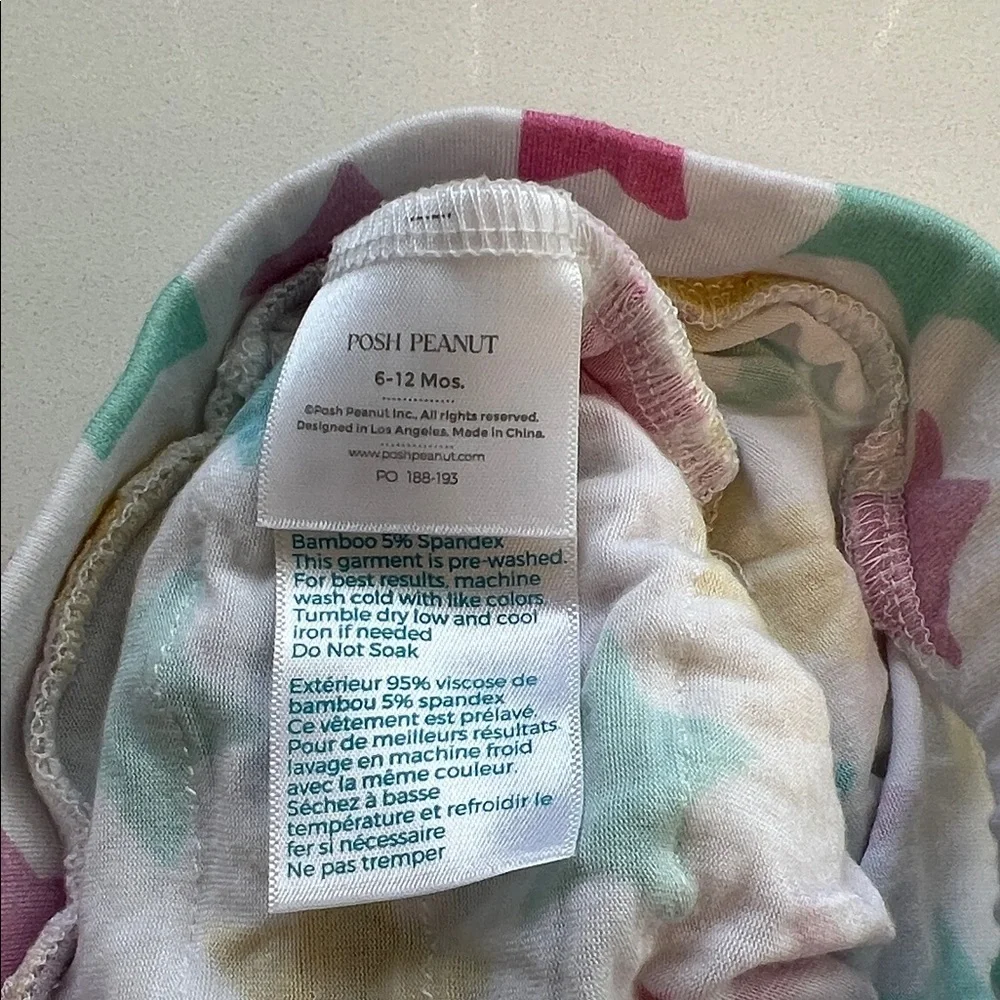 Posh Peanut White Diaper Cover with Colorful Stars